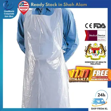 Disposable apron / adult children / commercial or household waterproof and  oil-proof / APRON PLASTIK Pakai Buang