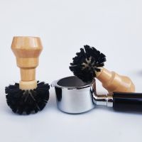 Espresso Machine Basket Cleaning Hair Brush Wooden Handle Coffee Filter Brush Coffee Grinder Machine Cleaning Brush B03E