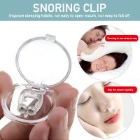 【hot】❖ New Silicone Magnetic Anti Snore Stop Snoring Clip Tray Sleeping Aid Apnea Guard Night Device with Ronco