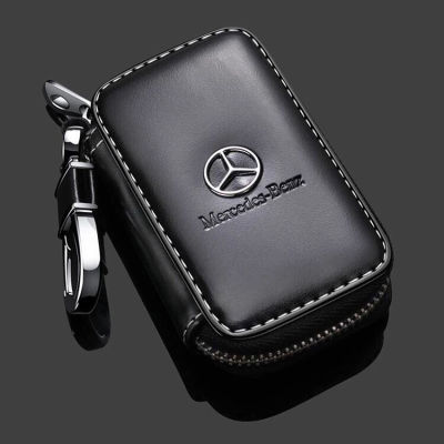 สำหรับทั้งหญิงและชายกระเป๋าพวงกุญแจกุญแจรถเคสกุญแจหนังฝาครอบกระเป๋าเก็บบัตรสำหรับ Mercedes Benz W210 W211 W124 W168 W176 W203 W204 E320 C180 A200 CLA CLK CLS GLA GLC