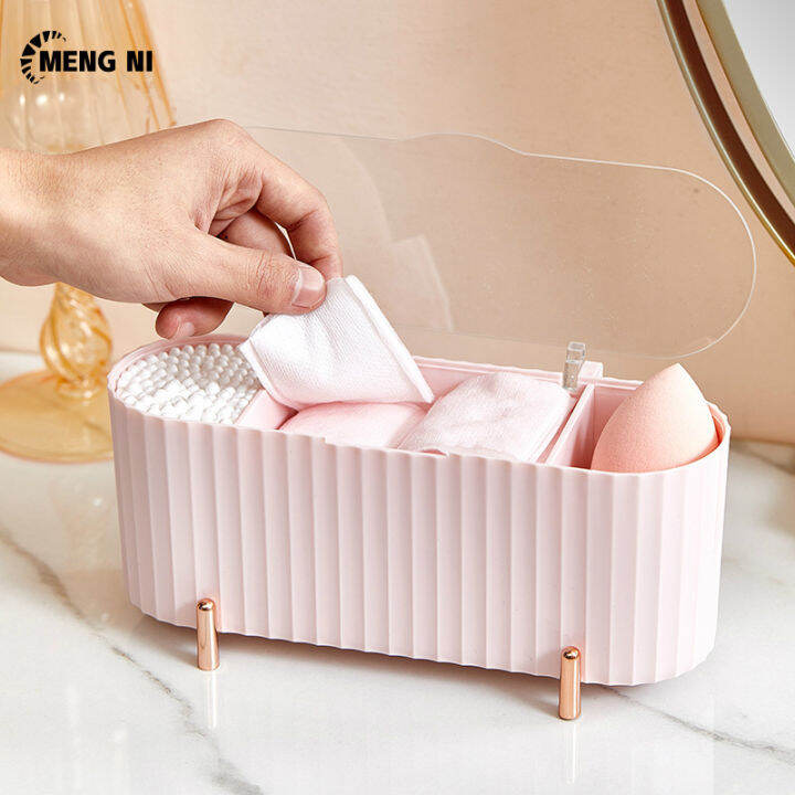 MENGNI กล่องเก็บของ กล่องอะคริลิคเก็บของ ใช้สำหรับเก็บสำลีแผ่น คัตตอลบ ...