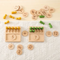 เด็ก Montessori ของเล่นเลขคณิตไม้ Board Blocks เกมกระดานไม้จำนวนการศึกษาจำนวน Recognition Board Puzzle Toys