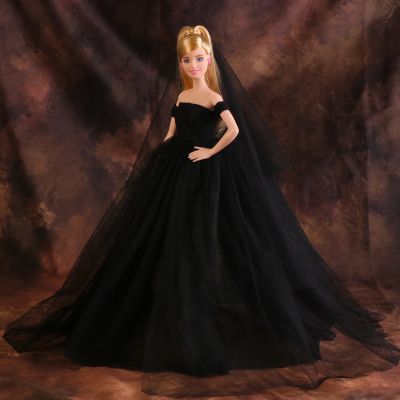 1PC Dress For Barbie Dolls High Quality Handmade Long Tail Evening Gown Clothes Lace Wedding Dress For 30CM Doll Best Gifts