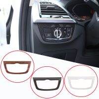 For X3 G01 2018 2019-2020 Car ABS Headlight Switch Decoration Frame Trim Essories For X4 G02 2019-2020