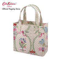 Cath Kidston  Small Bookbag Royal Bouquets Cream Totebag Handbag กระเป๋าถือสีครีม กระเป๋าผ้า กระเป๋าสีครีม กระเป๋าผ้าสีครีม กระเป๋าผ้าลายดอกไม้ กระเป๋าแคทคิดสตัน