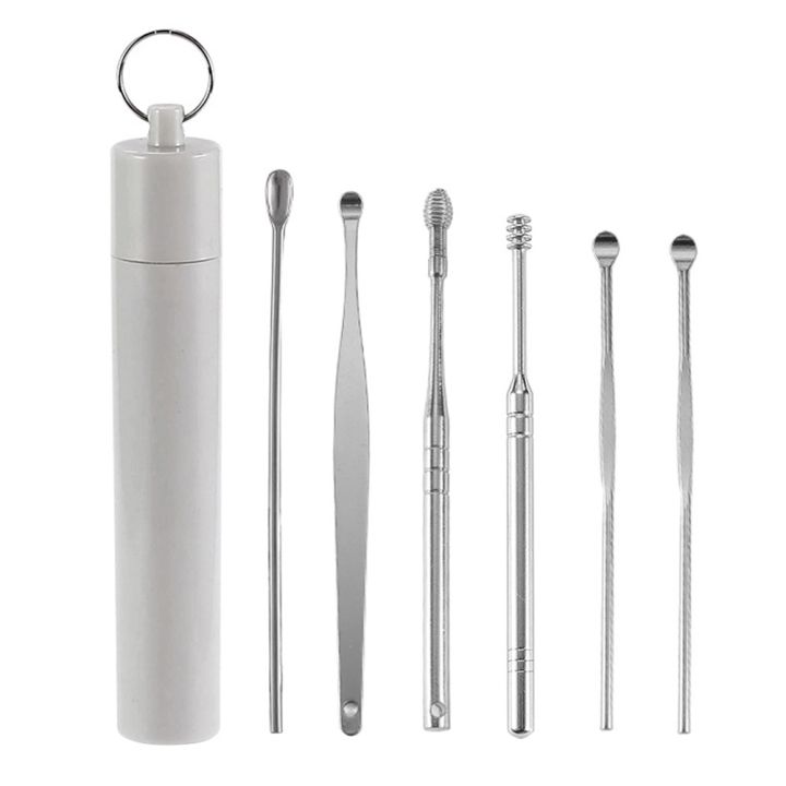 6pcs-stainless-steel-earpick-ear-cleaner-spoon-care-cleaning-tool-ear-wax-removal-kit-ear-wax-remover-spiral-earpick-wax-remove