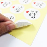 1200pcs Thank you white red heart seal label wedding envelope handmade stationery sticker free shipping Stickers Labels