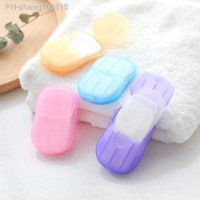 20Pcs/box Disposable Soap Paper Portable Travel Soap Paper Washing Hand Bath Clean Scented Slice Sheets Mini Soap Paper