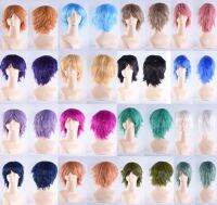 Anti skip anime red yellow wig cosplay hair ball party 30 color to 30 cm