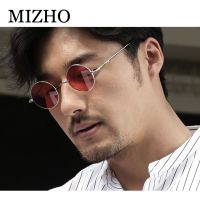 №✓ MIZHO vintage Metal Sun glasses Women Brand Design Punk Yellow Eyewear Red Round Sunglasses Men Polarized UV Protection