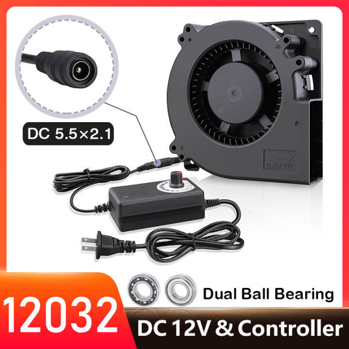 Hot 120MM Turbo Blower Fan 12V DC Female Connector 12cm 120x120x32mm