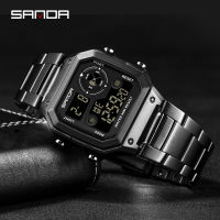 Fashion Sanda Business Men Watches Waterproof G Style Sport Watches Stainless Steel Digital Wristwatches Clock Relogio Masculino