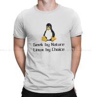 Geek By Nature Tshirt For Male Linux Operating System Clothing Novelty T Shirt Soft