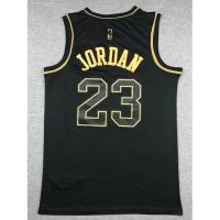 นิวเจอร์ซีย์คุณภาพสูง 【10 styles】nba jersey Chicago Bulls No. 23 Jor dan black golden basketball jersey