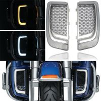 Motorcycle Black LED Fai Lower Grills Light For Tou Street Electra Glide Tri Glide FLHTKSE CVO Limited FLHTCU