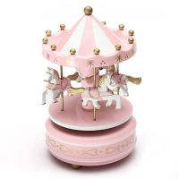 Merry-Go-Round Wooden Music Box Toy Child Baby Game Home Decor Carousel horse Music Box Christmas Wedding Birthday Gift