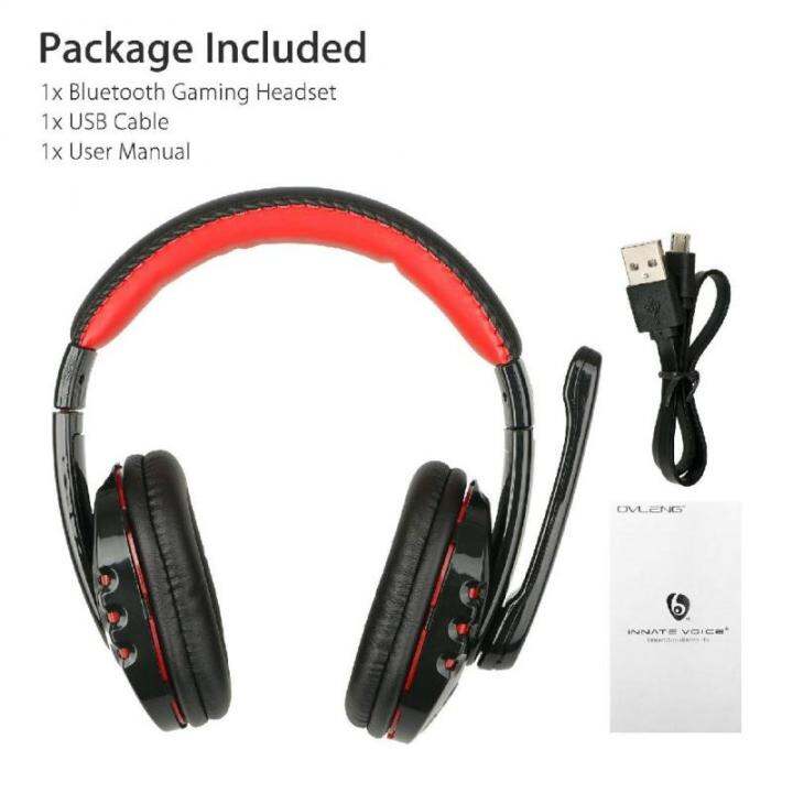 Wireless Bluetooth Gaming with Mic LED Volume Control Headphones