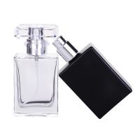 KORROL Travel Portable Cosmetic Glass Black Storage Spray Bottle Container Perfume Bottle Refillable Bottles