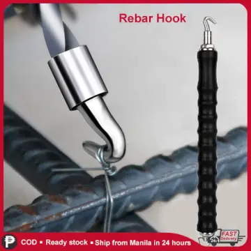 Rebar Tie Wire Twister 12 Inch Semi Automatic Steel Bar Hook Straight Pull  Binding Hook Iron