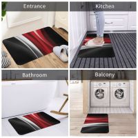 [A VOGUE] พรมเช็ดเท้า RedWhite Decor 3D RugBathmat Non Slip Cocina Bathroom