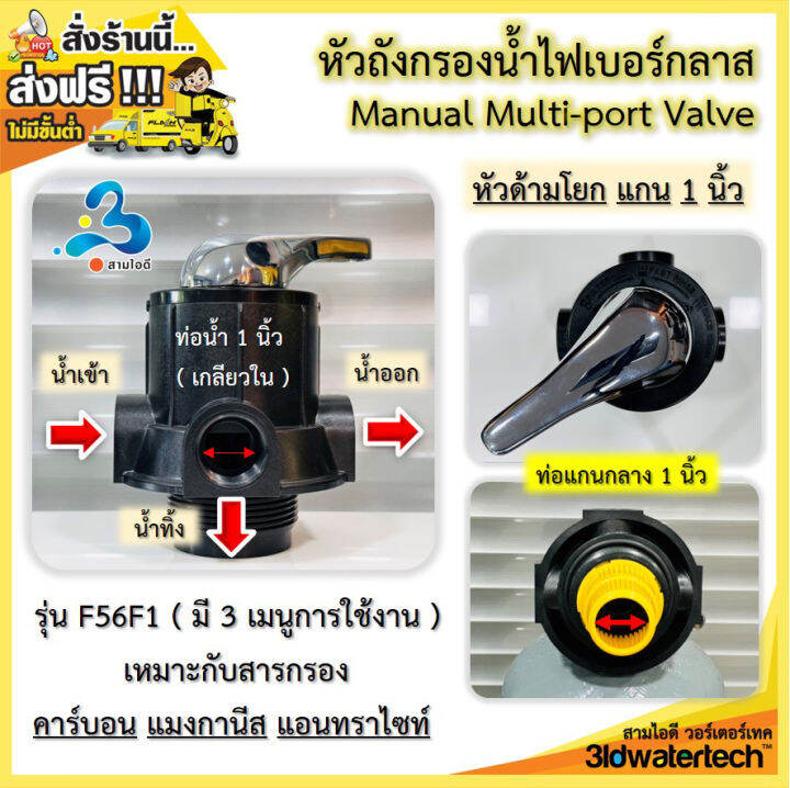 ส่งฟรี-หัวถังกรองน้ำไฟเบอร์กลาส-manualvalve-แบบด้ามโยก-แบบพวงมาลัย-แบบ-bypass-สำหรับใช้รวมกับถังกรองน้ำแบบไฟเบอร์-3idwatertech-สามไอดี