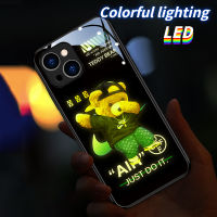 MG ไฟ LED สำหรับ Huawei เคสโทรศัพท์ P30pro/P50pro/P40pro + Honor50pro/Nova11pro Mate50Pro/30Epro Nova7se/8se Mate40Pro/HonorX7/X8/70Pro หมี Chaopai