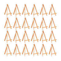 24 Pack Mini Wood Display Easel Wood Easels Set For Paintings Craft Small Acrylics Oil Projects