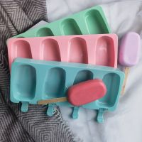 hot【cw】 Silicone mold Oval Popsicle Molds Pop Mould Dessert Tray Homemade tool Baking