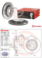 09 9827 11 จานเบรค ล้อ R (ยี่ห้อ BREMBO) รุ่น UV VOLVO XC90 2.5T 3.2 D5 T6 V8 ปี2002-&amp;gt;