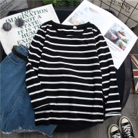 Lzd1530 classic striped long-sleeved t-shirt womens loose Korean version of the bottoming shirt autumn tops