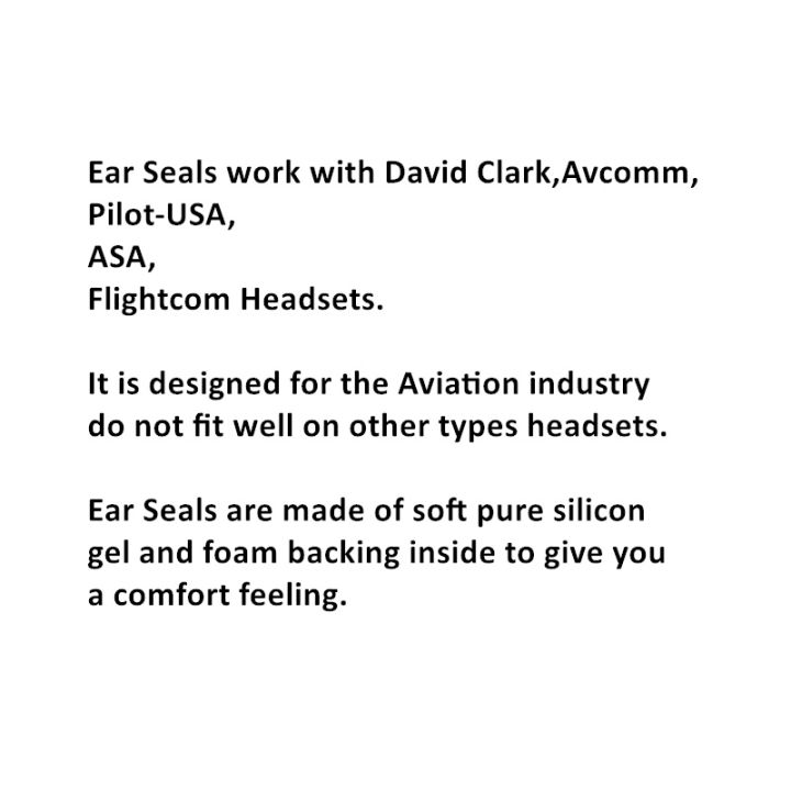 jaycreer-ชุดหูฟังการบิน-undercut-ear-seals-สำหรับเปลี่ยน-david-clark-avcomm-pilot-usa-asa-flightcom