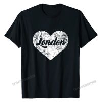 T-shirt เสื้อยืดลําลอง ผ้าฝ้าย แขนสั้น พิมพ์ลาย I Love London น่ารัก สําหรับผู้ชายS-5XL  7LJB