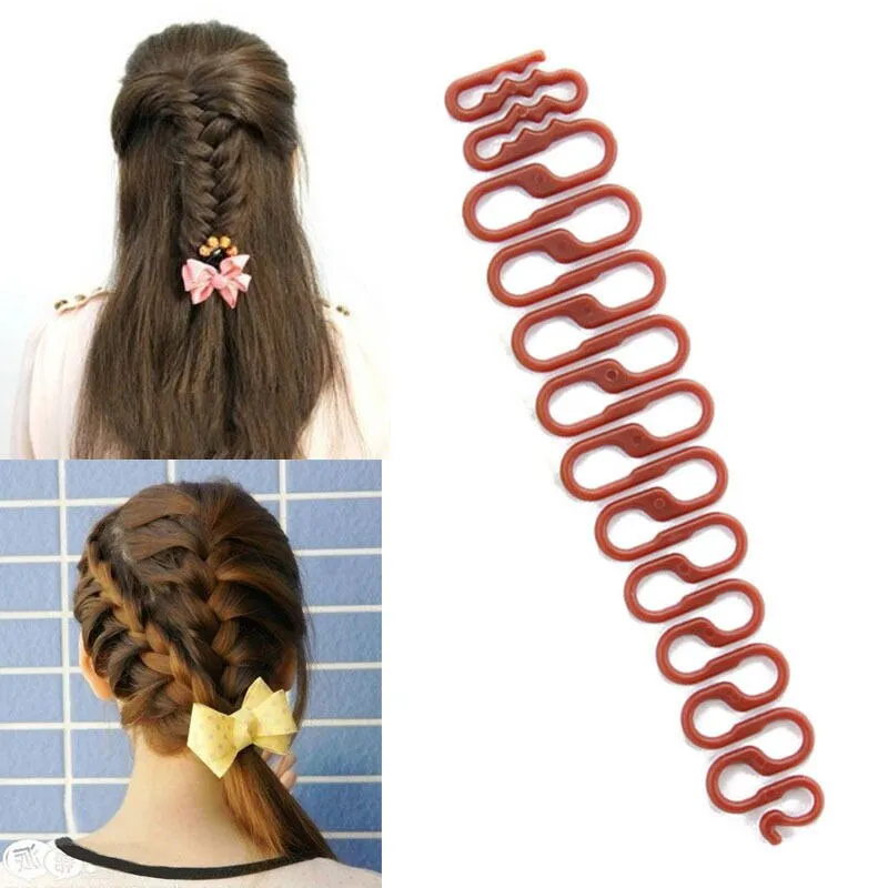 myyeah French Hair Braiding Tool Centipede Braider Roller Hook With Magic Hair  Twist Styling Maker DIY Accessories-Black | Lazada Singapore
