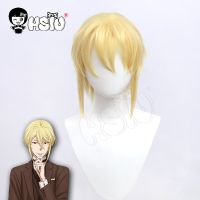 HSIU anime moriarty the patriot cosplay wig short blonde hair+free brand wig cap