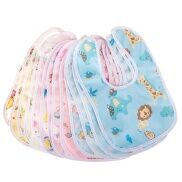 JH 5pc Baby Cotton High Babadores Burp Saliva Cartoon Bibs Bandana Boys