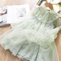 【Ladies shop】ปริ๊นเซ Girlslong แขน T Ulle พรรคเดรส Seubaby Vestidos