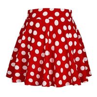 COD ◈☢ CUZ81VG V SHOP A-Line Pleated Vintage Skirts for Women Hot sale 2022 polka dot skirt mini pleated a-line red short