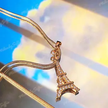 Mini Eiffel 999 Pure Gold Pendant | SK Jewellery