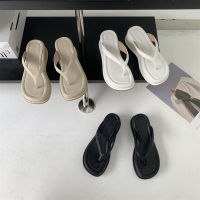 Gifts 2023 Summer New Korean East Gate Thick -Soled Slippers Female Waiwai Wears Seaside Slopes And Round Head