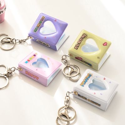 【CW】 1 Inch Photo Albums 16 Sticker With Keychain Pendant Star Picture Storage Book