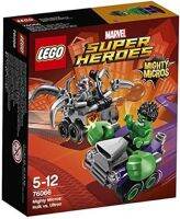 LEGO 76066ซูเปอร์ฮีโร่ Mighty Micros: ฮัลค์เทียบกับชุดตัวต่ออัลตร้า (หลากสี)