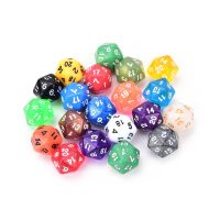 【LZ】 Dice Dice Conjunto de dados coloridos Dados digitais 20 lados número 1-20 para jogo de rpg 2021