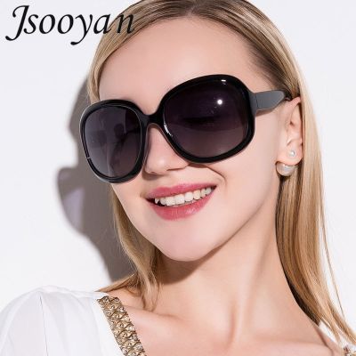 นักออกแบบแบรนด์แว่นกันแดดสตรีหรูหราโพลาไรส์ขนาดใหญ่ Jsooyan เฉดสีดำวินเทจแว่นตากันแดดรี UV400 Zonnel Bridames