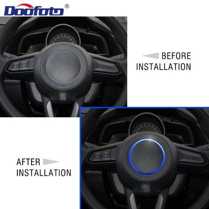 doofoto-แหวนวงกลมตกแต่งฝาครอบพวงมาลัยสำหรับ-mazda-3-6-gh-cx3-cx-5-cx5-cx-3-cx-7แต่งรถอุปกรณ์ตกแต่งภายใน