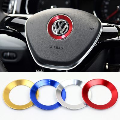 【hot】۩☃  Ceyes Car Styling Steering Emblem Accessories 4 5 Polo Jetta Mk6 Covers