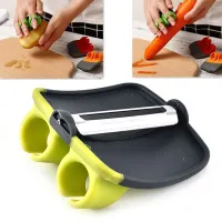 Fruit Peeler Stainless Blade Lemon Grapefruit Fruit Slicer Double Fingers Opener Cutter Quickly Stripping Kitchen Gadgets Graters  Peelers Slicers