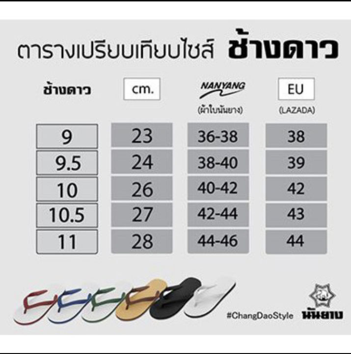 รองเท้าช้างดาว-รองเท้าแตะแฟชั่น-รองเท้ายาง-หูหนีบ-นันยาง