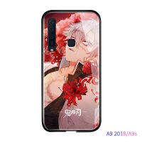 UCUCเคสมือถือ เคสโทรศัพท์ เคสSamsung A9 2018 A9Sเคสโทรศัพท์สำหรับชายกันกระแทกAnime Demon Slayerเคสโทรศัพท์Kimetsuไม่มีYaiba Tanjirou Nezuko Glossyกระจกเทมเปอร์ปลอก