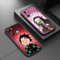 Demon Slayer เคส Infinix Hot 20i X665C Black Silicone เคสโทรศัพท์ การออกแบบใหม่สำหรับ Boy and Girl กล้องป้องกันเต็มรูปแบบ Soft ซิลิโคนกันกระแทก Cover