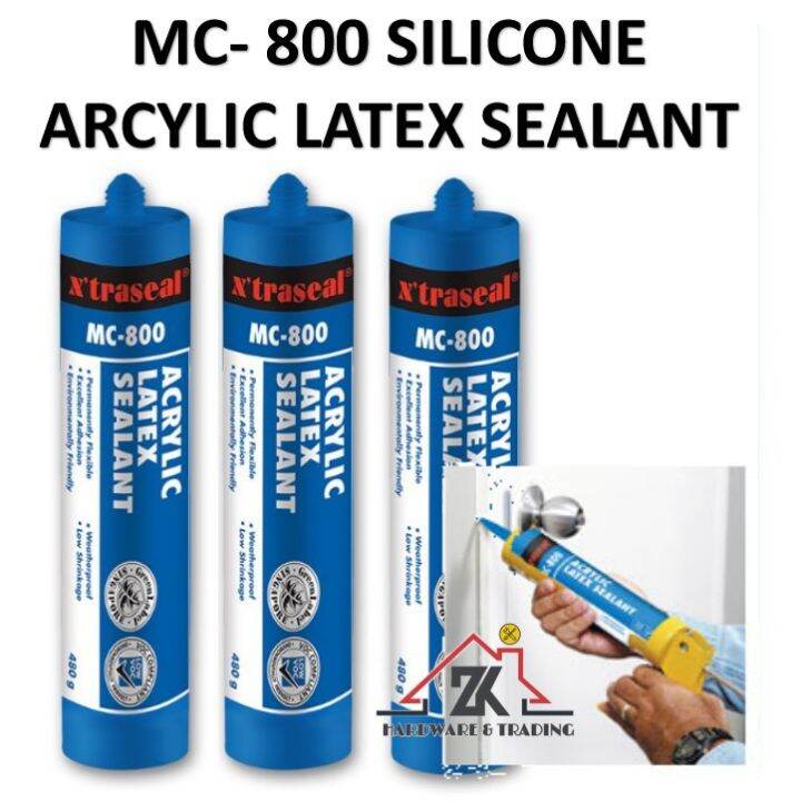 MC800 Acrylic Latex Sealant 480ml WHITE COLOUR GAP FILLER / SILICONE